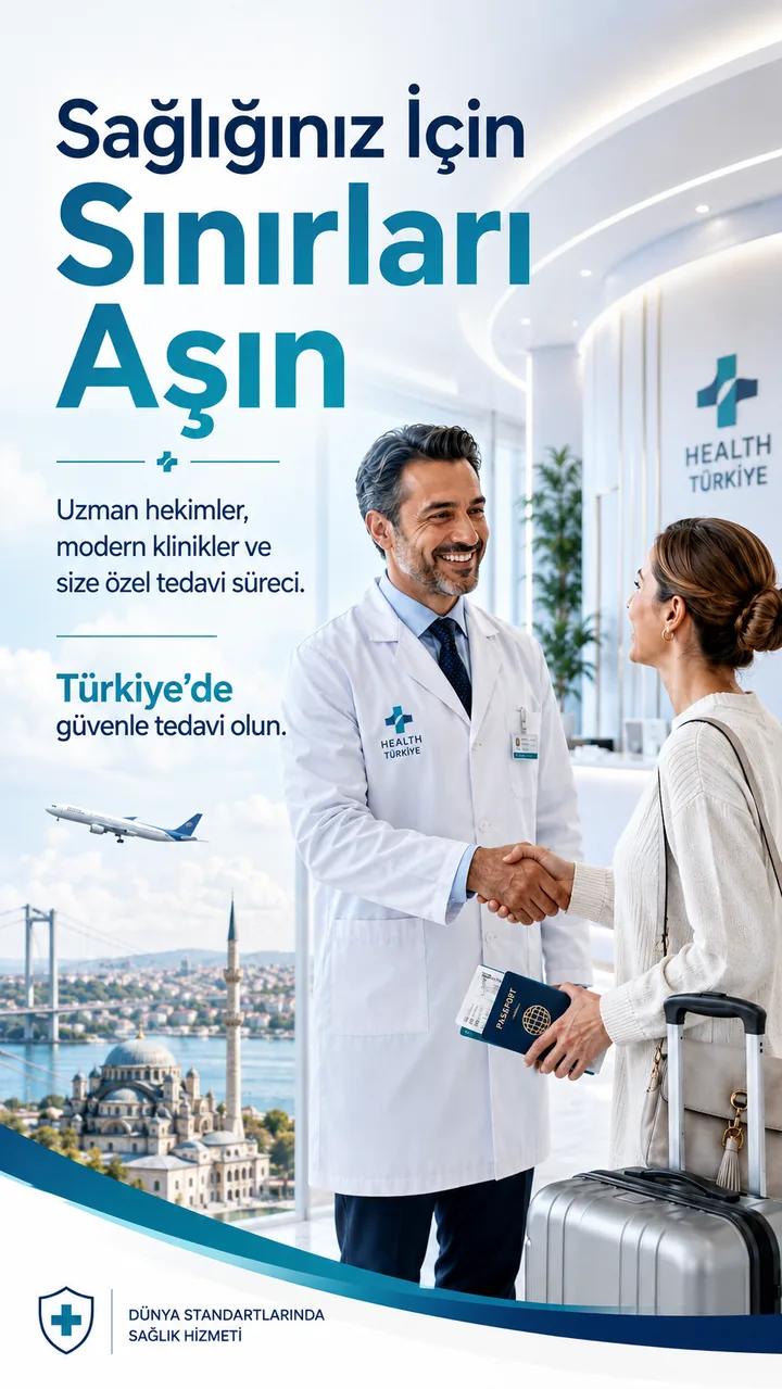 Sağlık turizmi reklam görseli