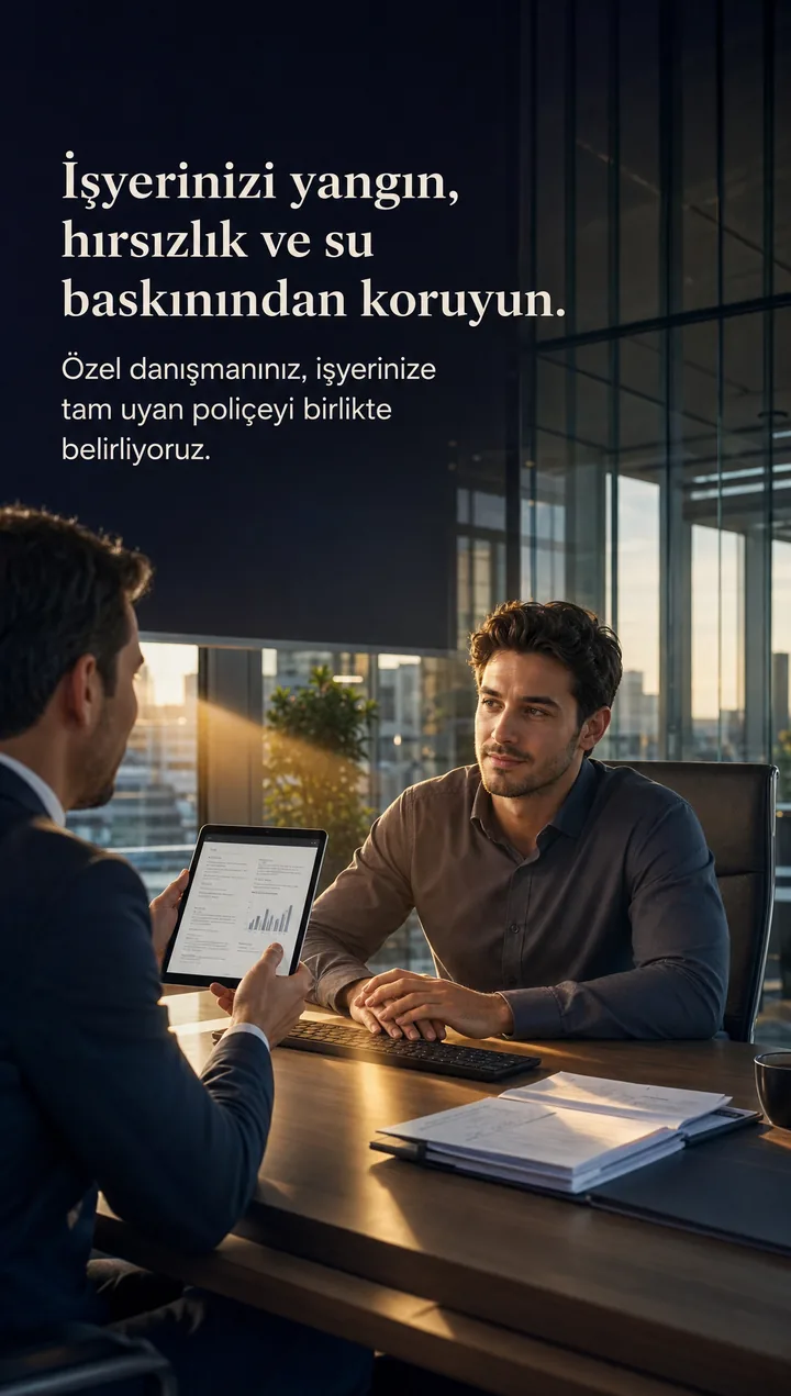 İşyeri sigortası reklam görseli